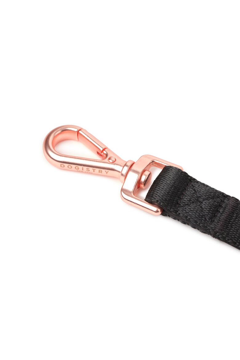 Metro Hands Free Leash Black Matte Rose Gold, Alternate, color, Black/Matte Rose Gold - Medium