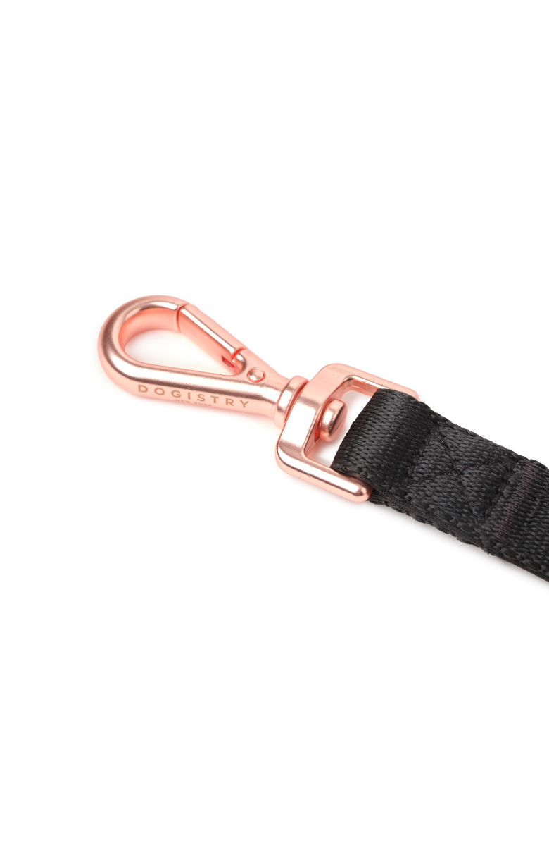 Dogistry Metro Hands Free Leash Black Matte Rose Gold, Alternate, color, Black/Matte Rose Gold - Medium