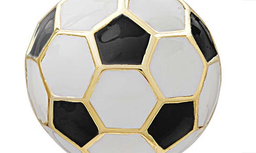 Lily Nily Kids' 3d Soccer Ball Stud Earrings In Black
