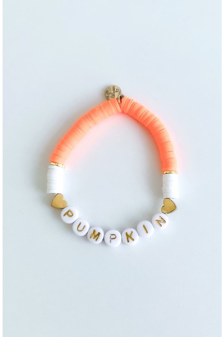 Pumpkin Hearts Girls' Bracelet, Main, color, Orange