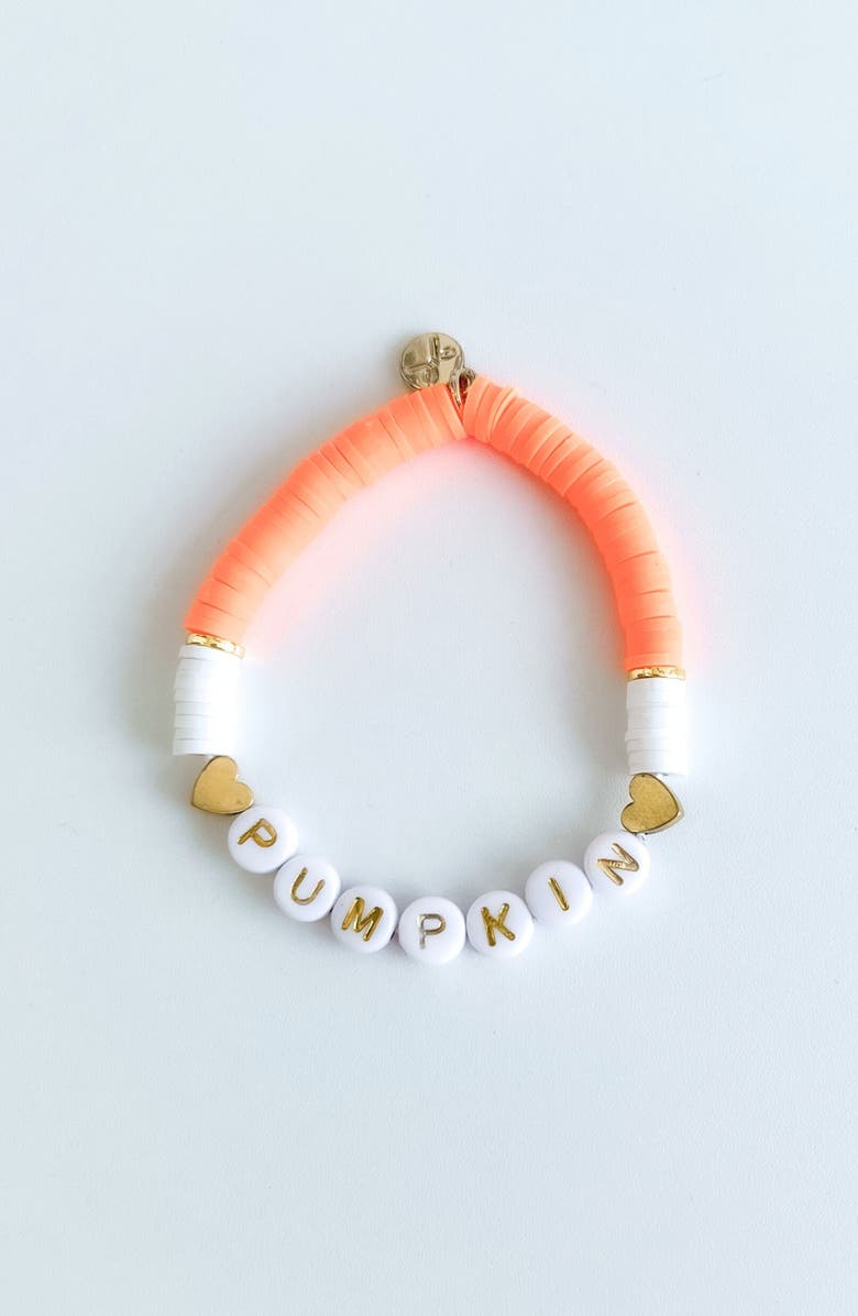Bits & Bows Pumpkin Hearts Girls' Bracelet, Main, color, 
