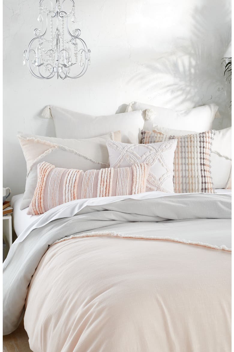 Colorblock Fringe Comforter & Sham Set, Alternate, color, MULTI