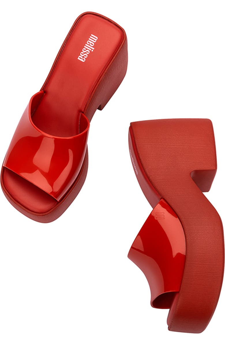 Melissa Posh Platform Slide Sandal, Alternate, color, Red
