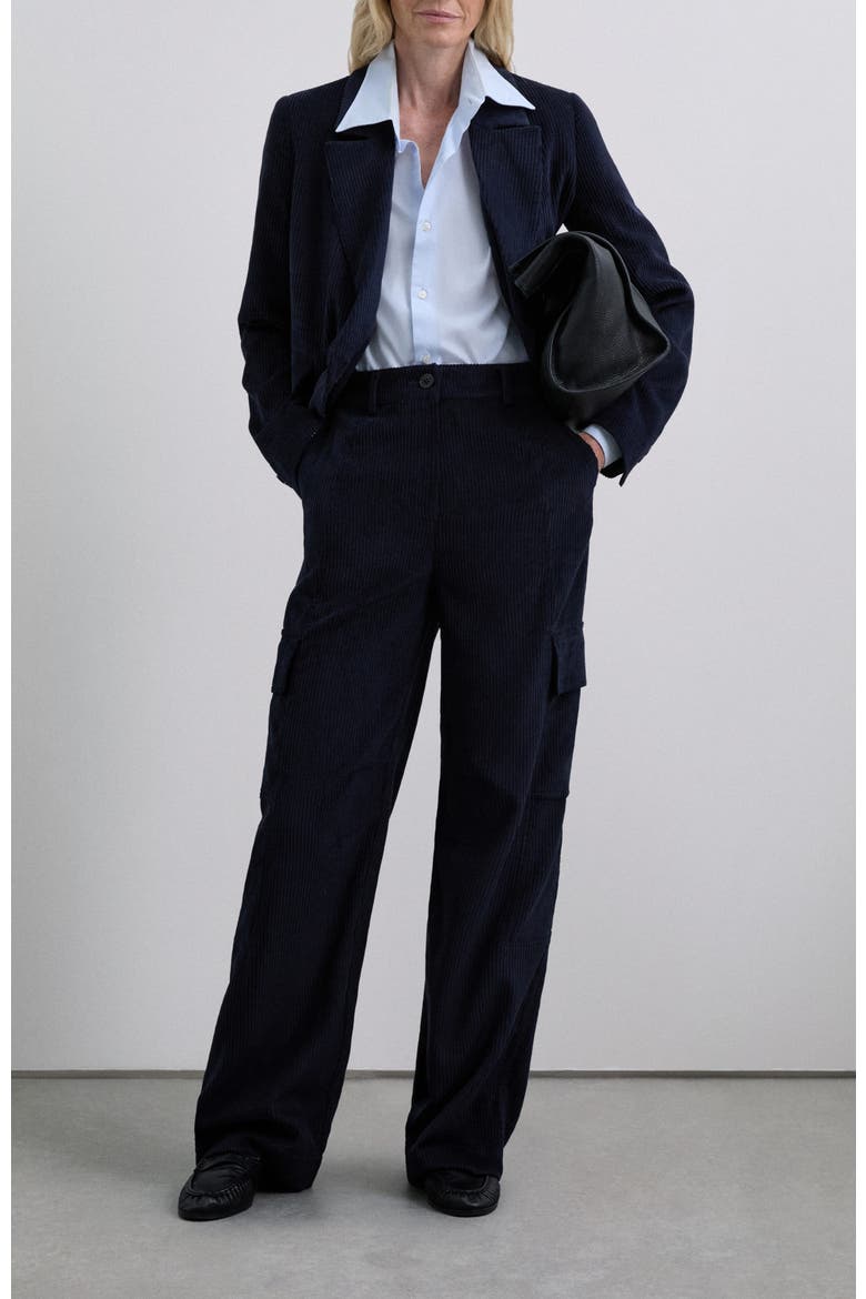 Corduroy Cargo Pant, Alternate, color, Navy