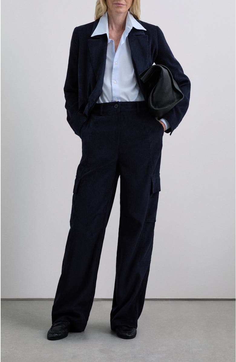 Scalpers Corduroy Cargo Pant, Alternate, color, Navy