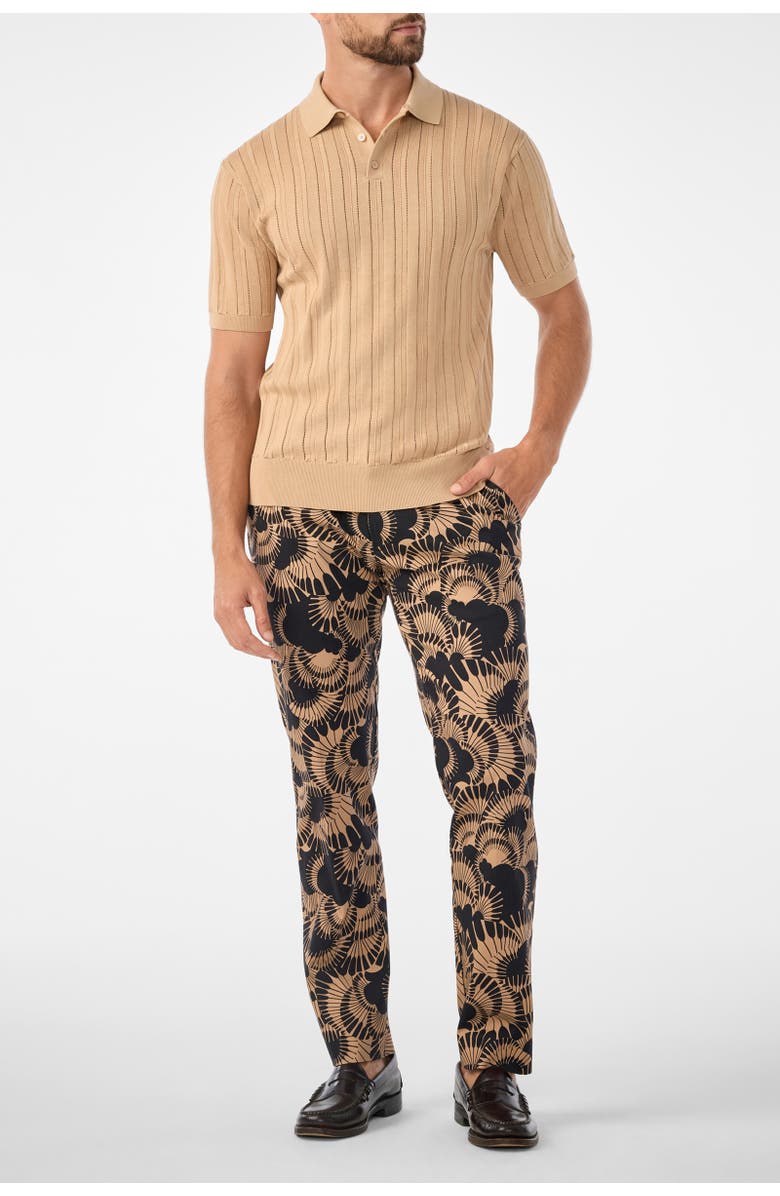 MR TURK Kensington Short Sleeve Knit Polo, Alternate, color, Camel