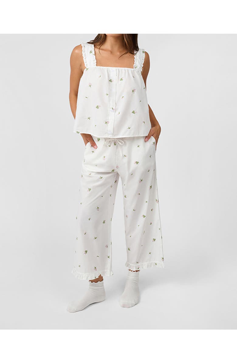 WeWoreWhat Ruffle Button Front Tank Top, Alternate, color, Ivory