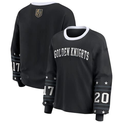 Women
s WEAR by Erin Andrews Black Vegas Golden Knights Long-Sleeve Sport T-Shirt