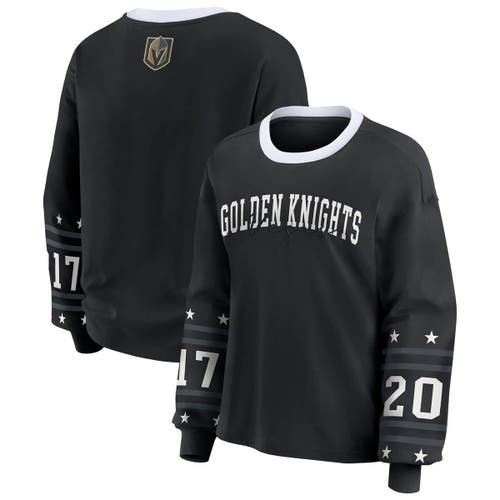 Wear By Erin Andrews Black Vegas Golden Knights Long-sleeve Sport T-shirt