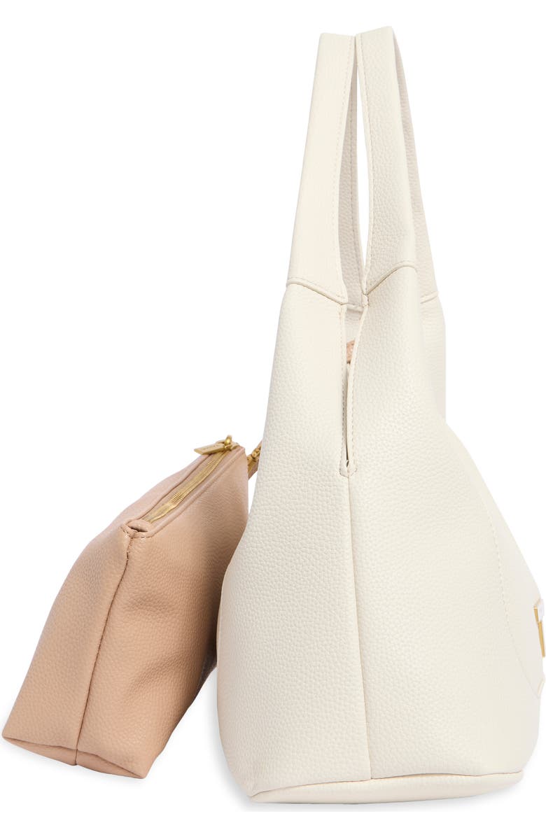 T Tahari Evonne Shoulder Bag with Pouch, Alternate, color, Eggshell