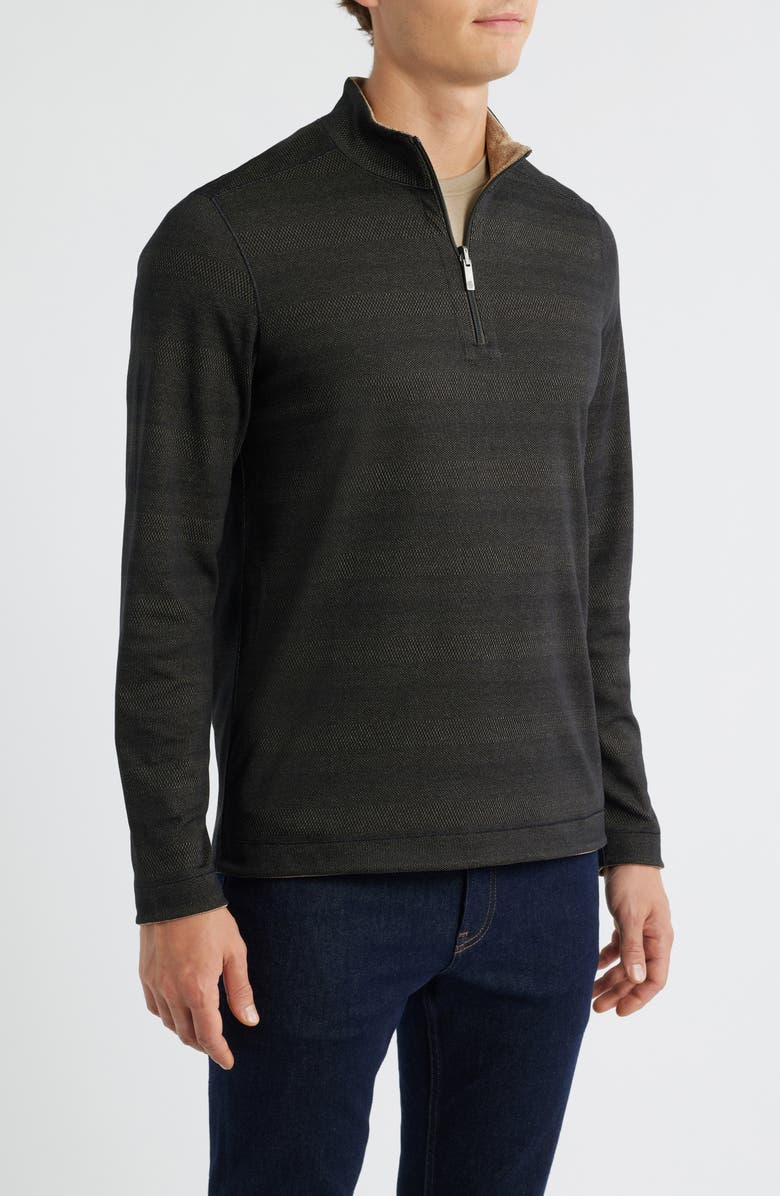 Johnston & Murphy XC4<sup>®</sup> Reversible Performance Quarter Zip, Alternate, color, Black/ Gold