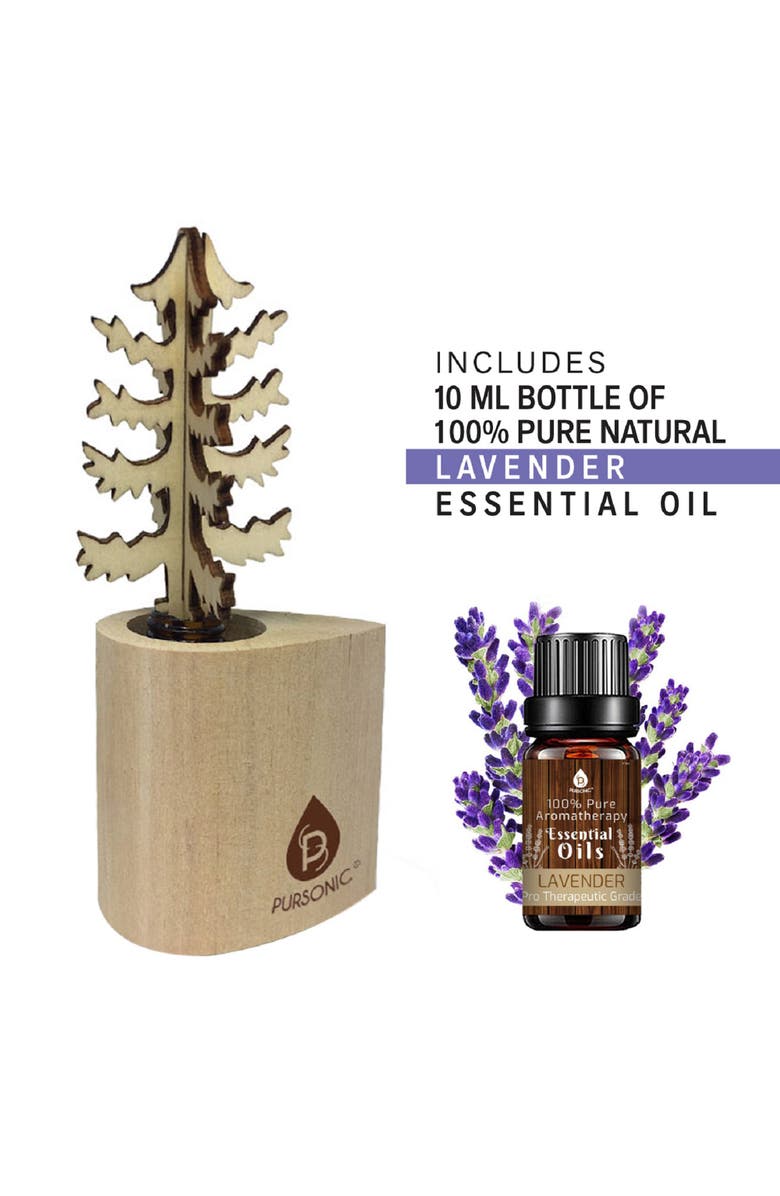 PURSONIC 3D Tree Reed Diffuser with 100% Pure Lavender Essential Oil, Alternate, color, 
