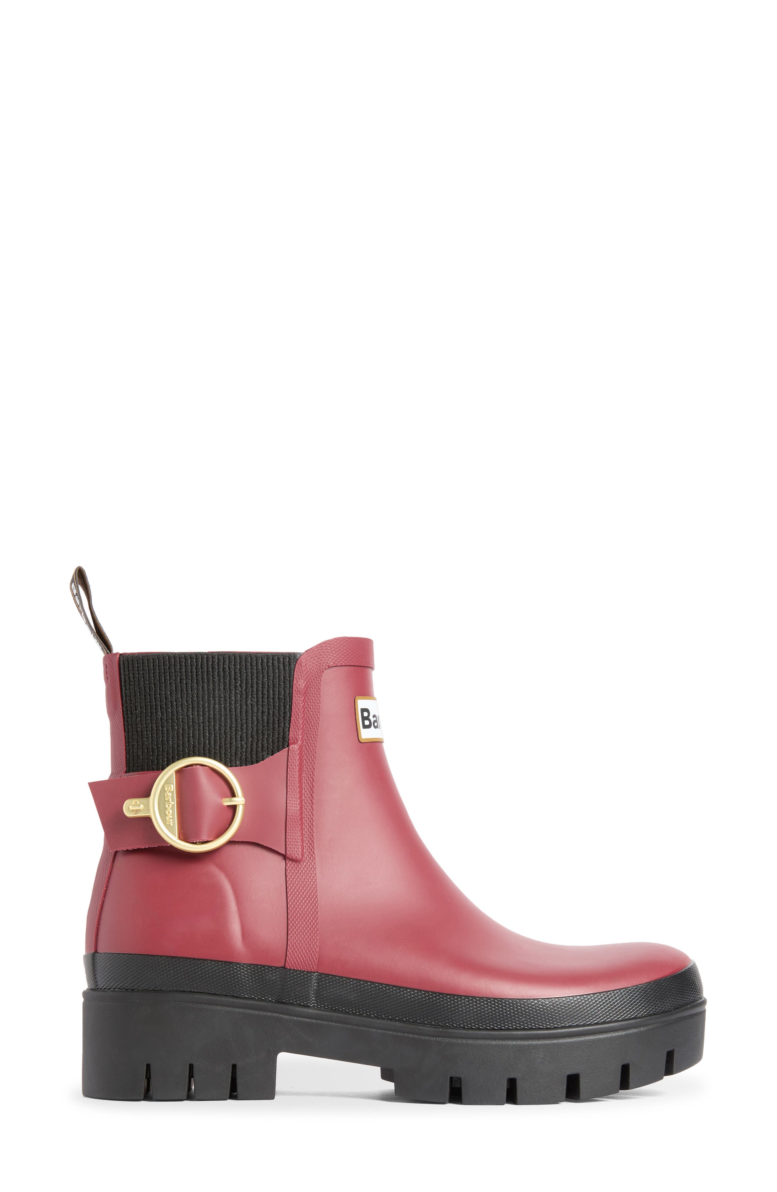 Hepburn Ankle Rain Boot, Alternate, color, CRANBERRY RED
