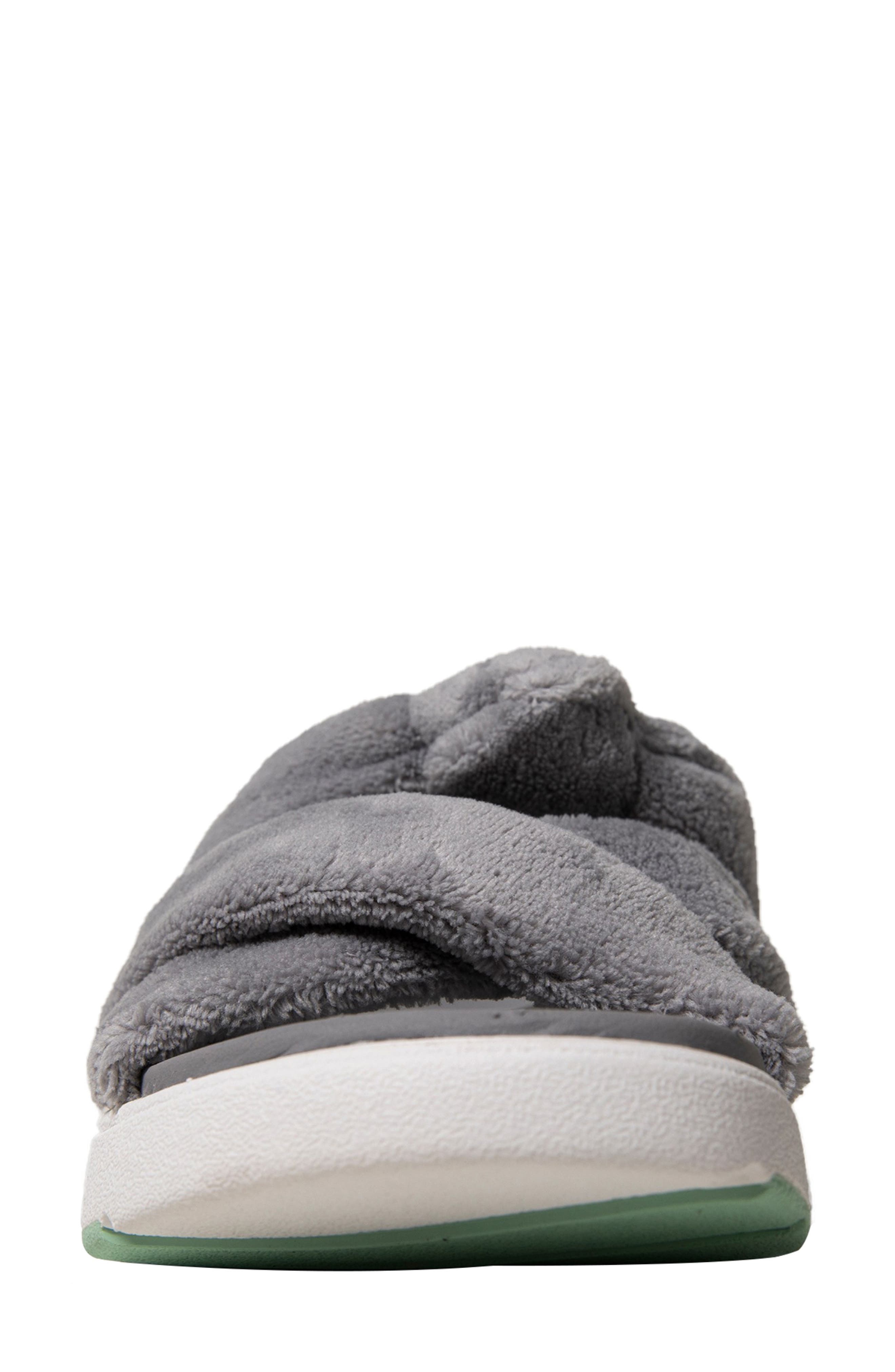 Tiki Terry Slide Sandal, Alternate, color, GREY