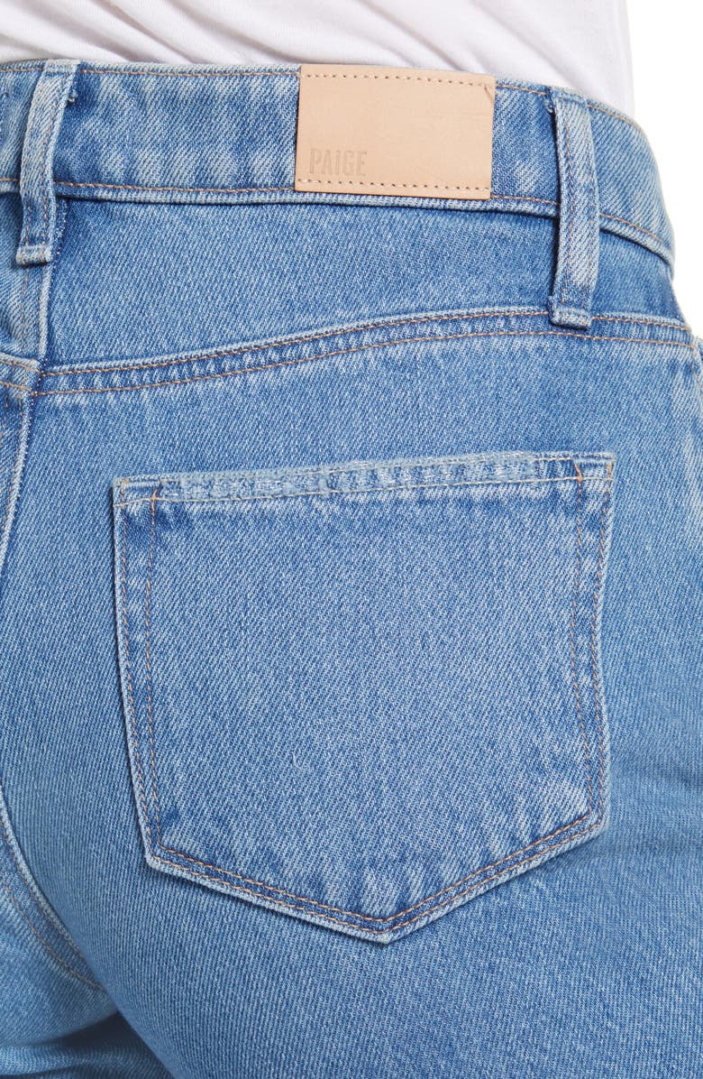 PAIGE Noella Covered Button Fly Crop Jeans, Alternate, color, Coastline