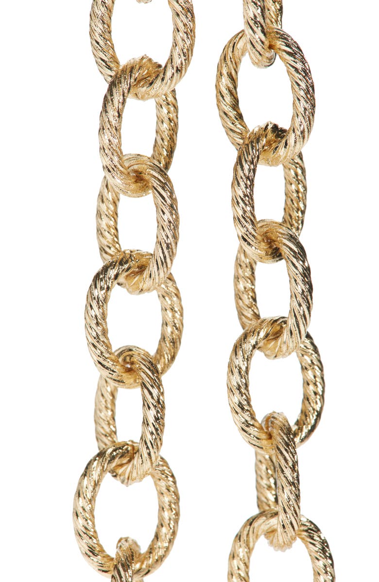 Lele Sadoughi Seashell Layered Chain Belt, Alternate, color, Gold