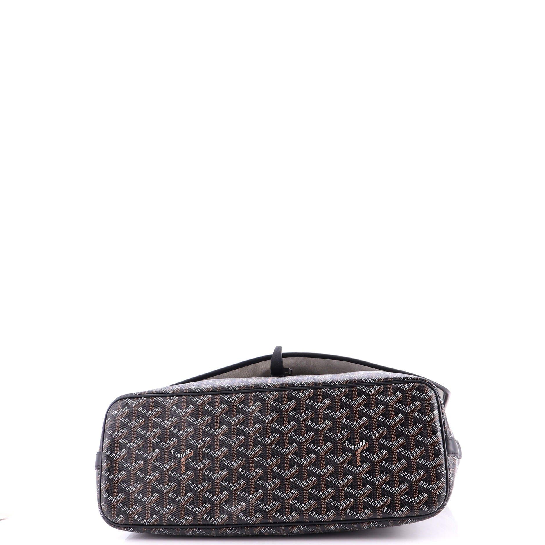 Pre-Owned Goyard Capetien Messenger Bag Coated Canvas, Alternate, color, Black