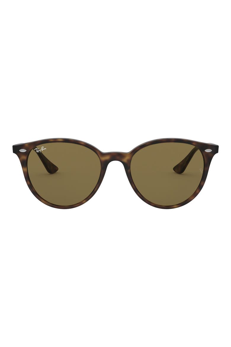 Phantos 53mm Polarized Round Sunglasses, Main, color, HAVANA/ BROWN SOLID
