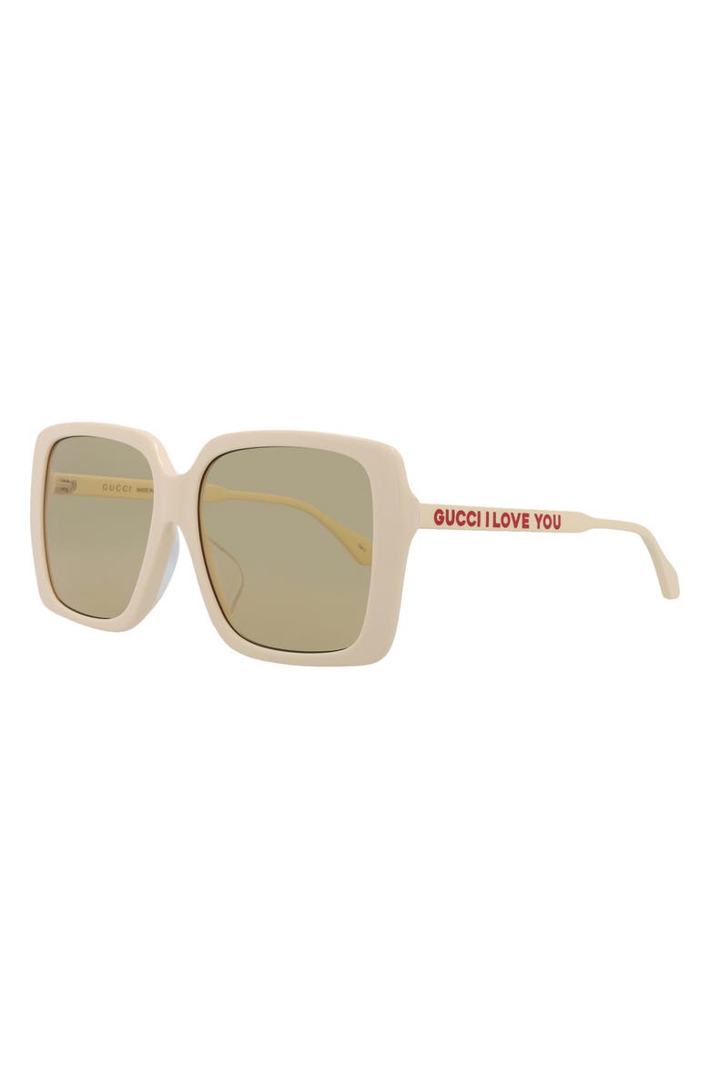 Gucci 58mm Square Sunglasses, Alternate, color,