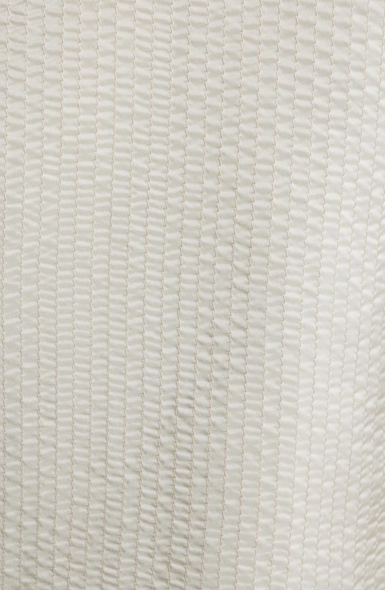 Eileen Fisher Stand Collar Open Front Silk Jacket, Alternate, color, Bone