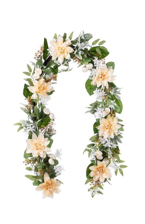 6ft Dahlia or Hydrangea Peony & Cherry Artificial Garland