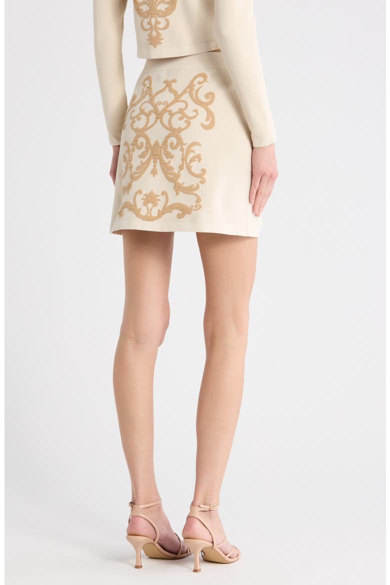 Minoru Jacquard Sweater Miniskirt, Alternate, color, BONE/ CAPPUCCINO