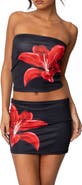 EDIKTED Tiger Blossom Tube Top