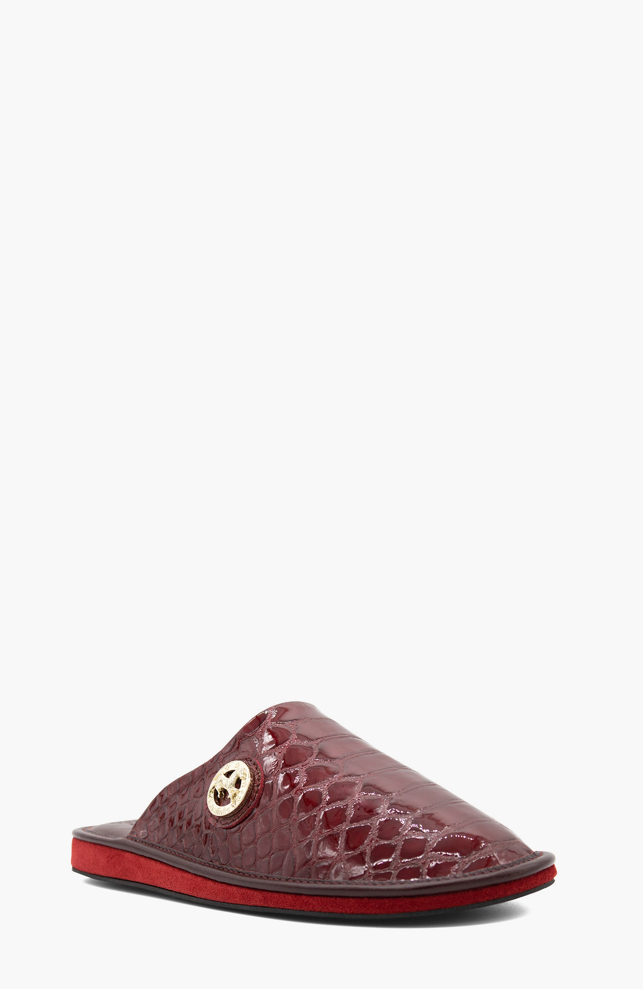 Gallop Patent Leather House Slippers, Alternate, color, Red