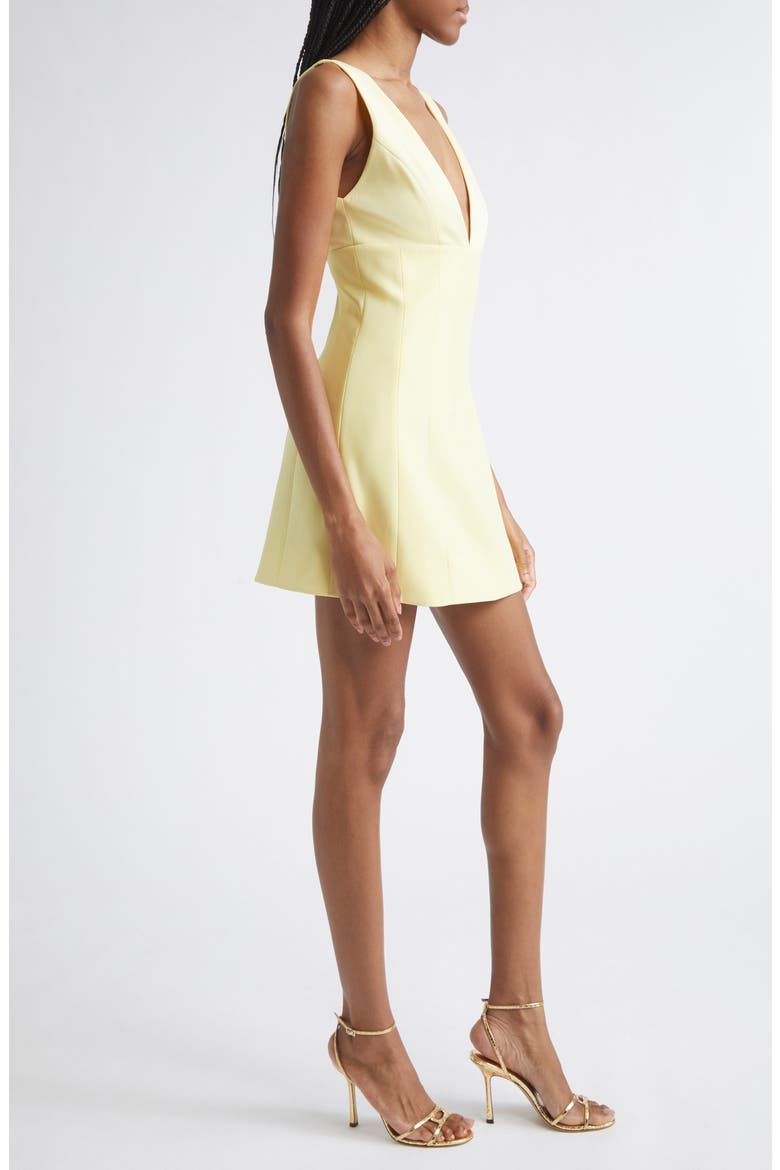 Mandy Plunge Neck Sleeveless Minidress, Alternate, color, BUTTER