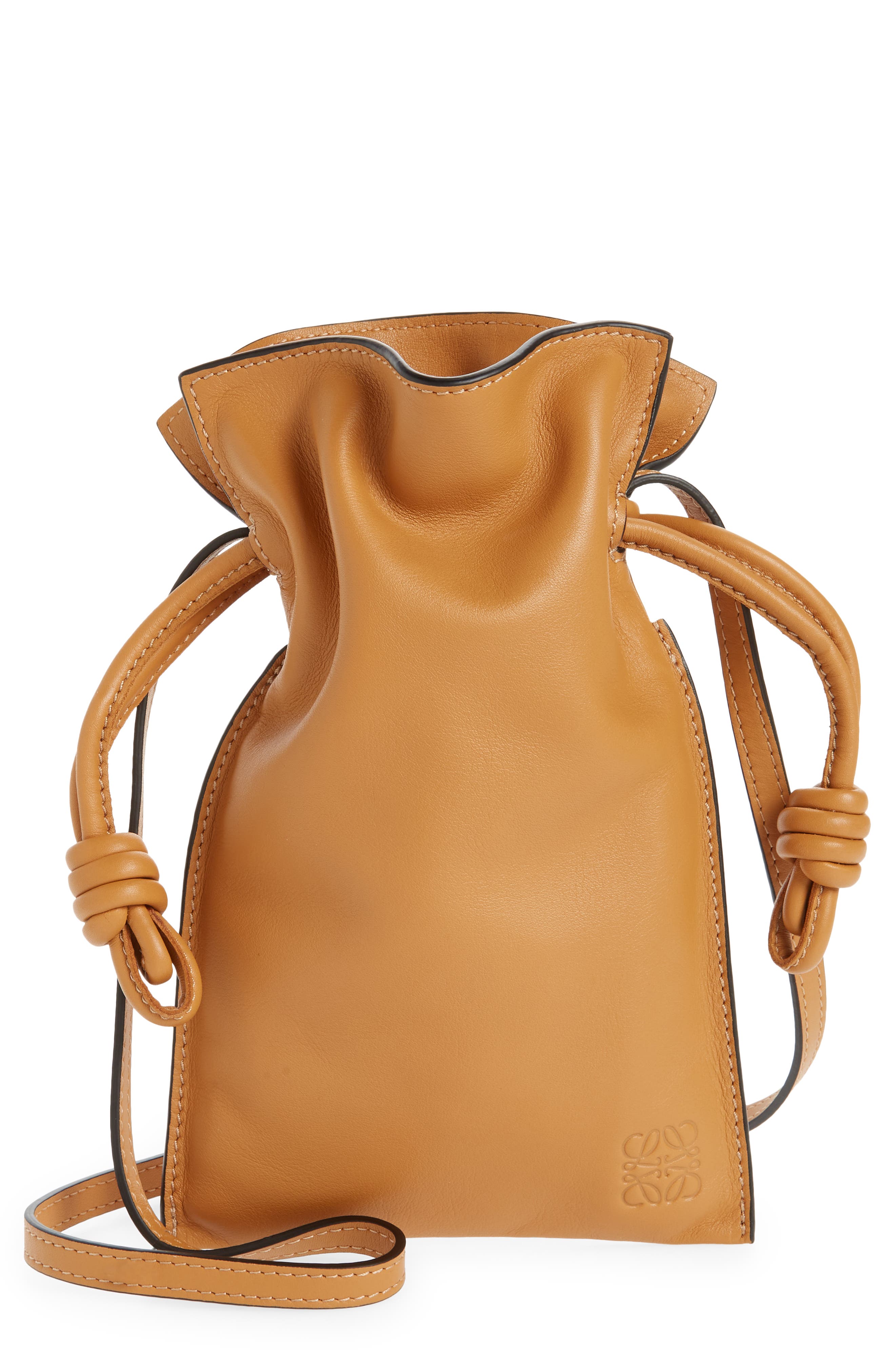 Loewe Flamenco Pocket Leather Crossbody Bag, Main, color, 
