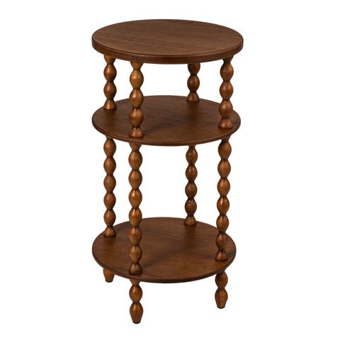 Bobbin Leg Round Accent Table