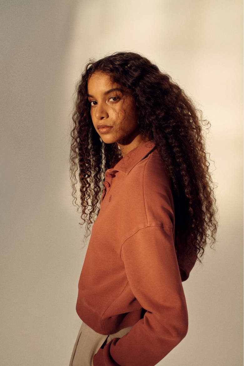 Loose-fit Polo Shirt, Alternate, color, Rust red
