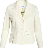Liverpool Los Angeles Peplum Cotton Blend Blazer