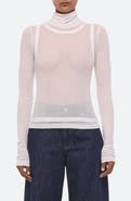 Helmut Lang Sheer Long Sleeve Turtleneck Top