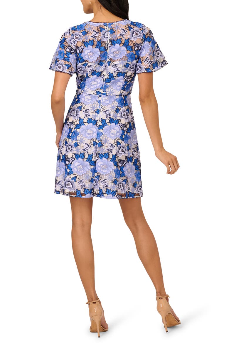 Adrianna Papell Floral Guipure Lace Sheath Dress, Alternate, color,