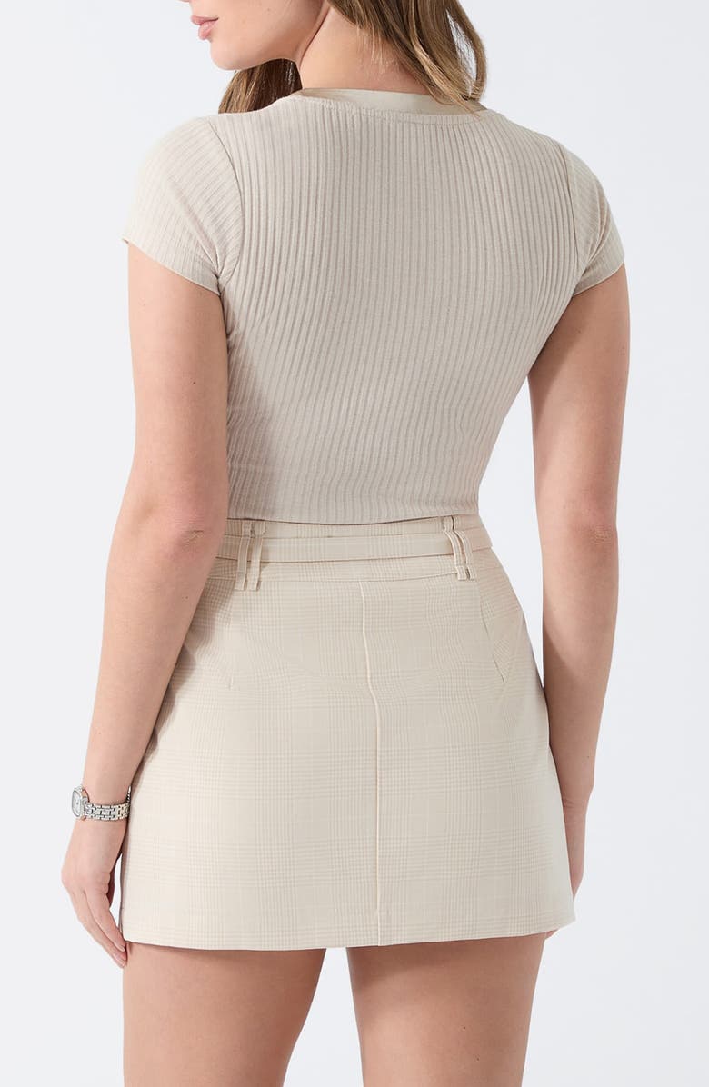 GUESS Charline Serafino Rib Top, Alternate, color, Warm Slate