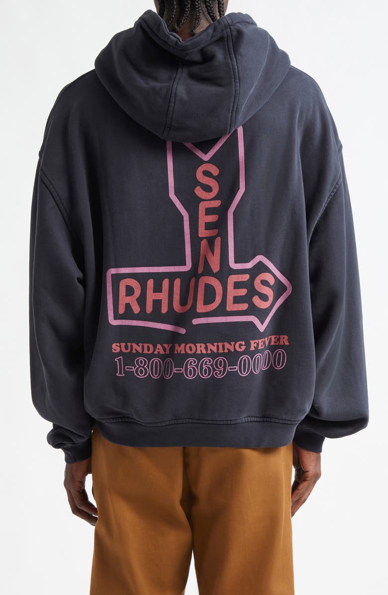Rhude Send Rhudes Cotton French Terry Graphic Hoodie, Alternate, color, 