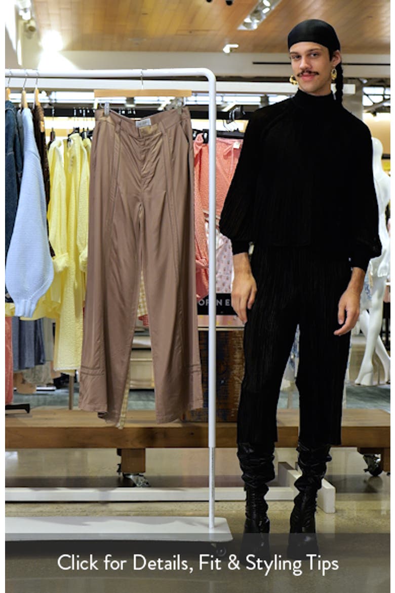 Sarah High Waist Wide Leg Satin Pants video