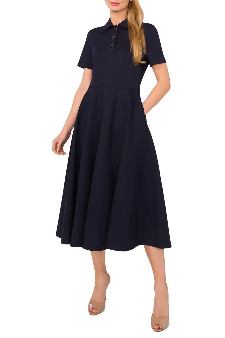 Polo Midi Dress, Main, color, BARITONE BLUE