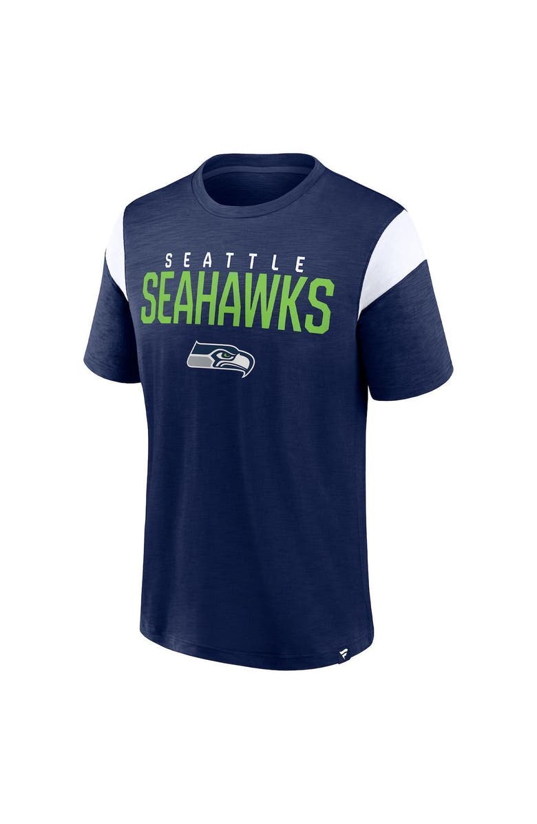 FANATICS Men's Fanatics Branded College Navy/White Seattle Seahawks Home Stretch Team T-Shirt, Alternate, color, 