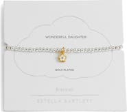 Estella Bartlett White Flower Sienna Beaded Stretch Bracelet