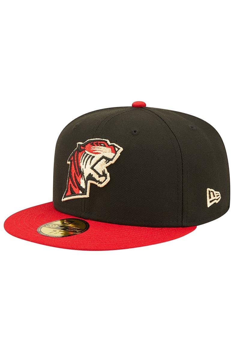 Men's New Era Black Fresno Grizzlies Tigers Theme Night 59FIFTY Fitted Hat, Main, color, Black
