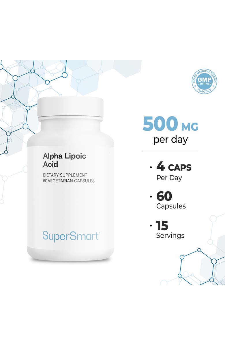 SuperSmart Alpha Lipoic Acid 500mg, Alternate, color, NO COLOR