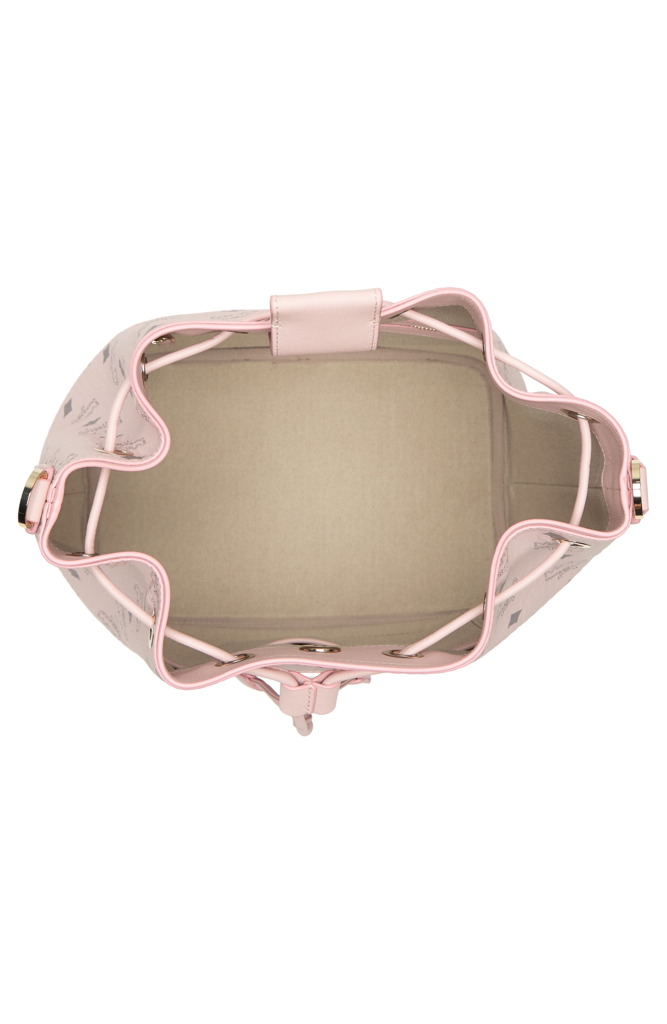 MCM Medium Aren Visetos Drawstring Crossbody Bag, Alternate, color, 