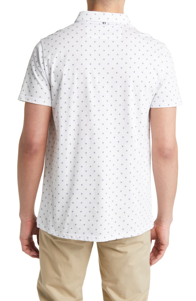 Stone Rose Geo Print Performance Jersey Polo, Alternate, color, 