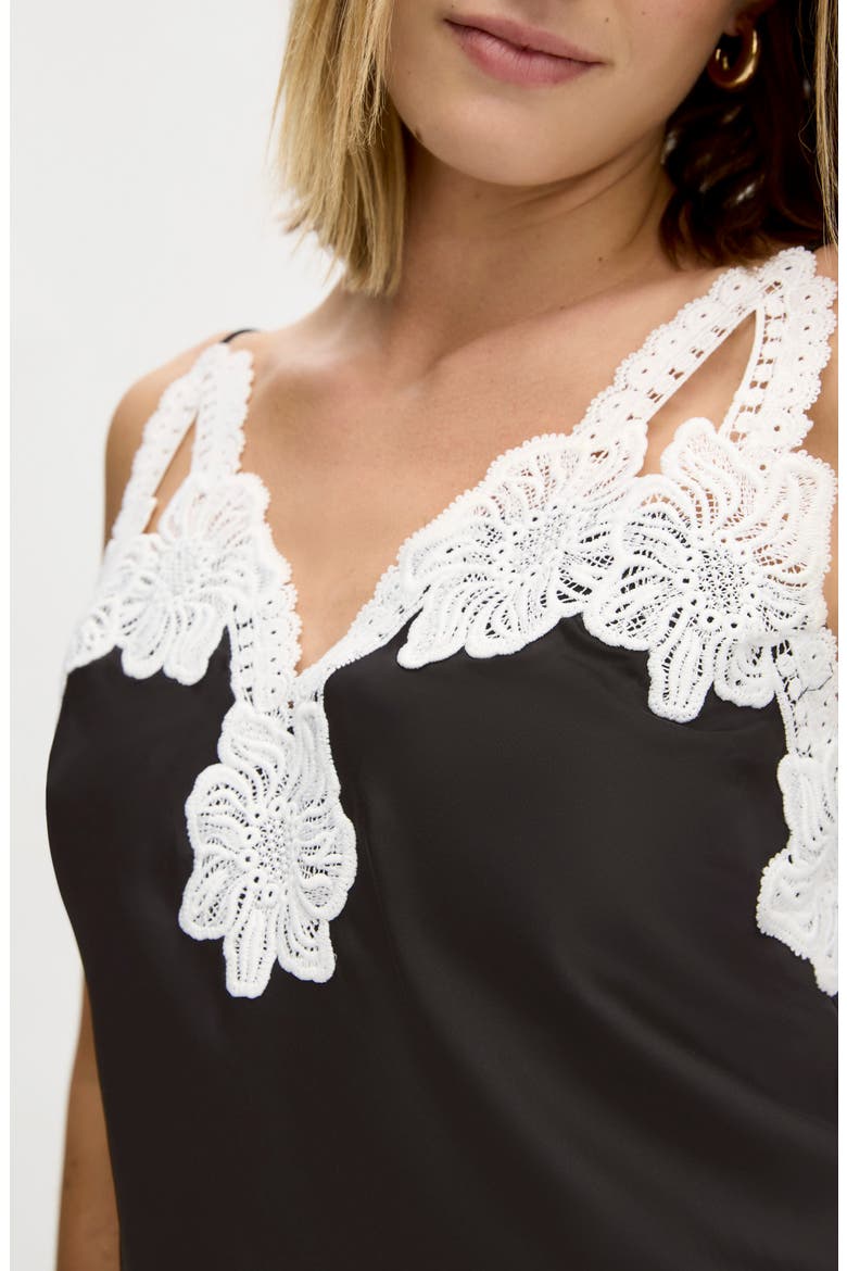 Lace Trim Top, Alternate, color, TRUE BLACK