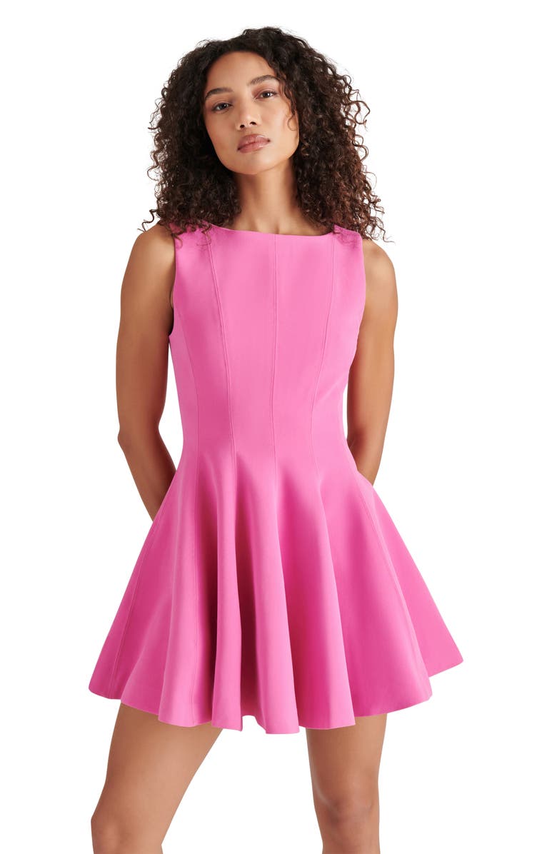 Steve Madden Nili Fit & Flare Minidress, Alternate, color, Tawny Pink