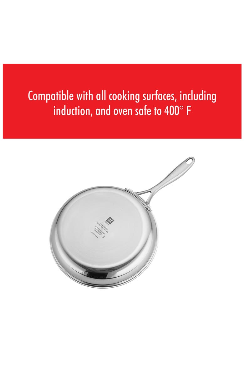 Clad CFX 8-inch Stainless Steel Ceramic Nonstick Fry Pan, Alternate, color, SILVER