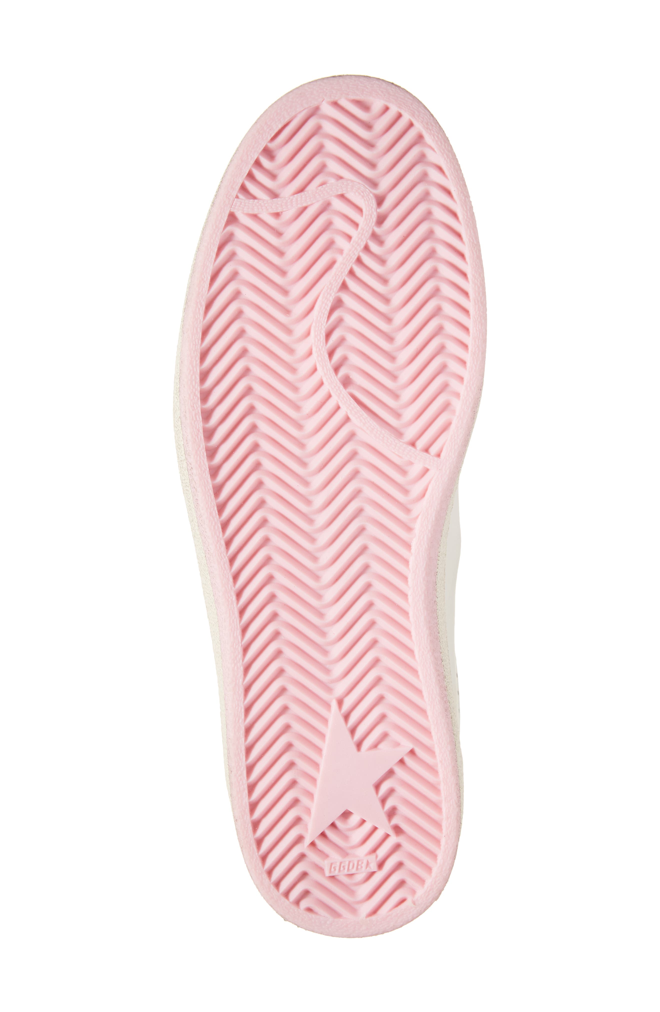 Golden Goose Ball Star Low Top Sneaker, Alternate, color, White/ Silver/ Pink