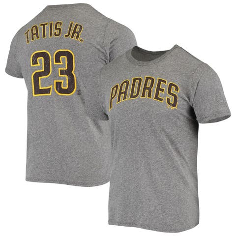 Men's Majestic Threads Fernando Tatis Jr. Heathered Gray San Diego Padres Name & Number Tri-Blend T-Shirt